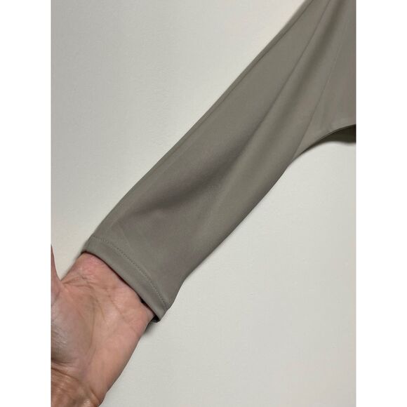 NWT H&M Khaki Faux Wrap Dolman Sleeve Midi Dress, Sz S - Picture 3 of 7